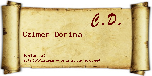 Czimer Dorina névjegykártya